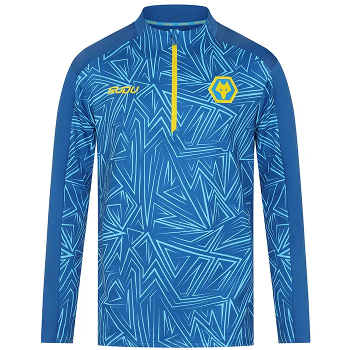 Wolverhampton Wanderers Kits Shop | 2025-26 3rd Pre Match 1/4 Zip – Blue Wolves Jerseys and Gear